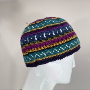 NEWARI for Icelandic Design Handcrafted in Nepal 100% Wool Knitted Hat, Unisex